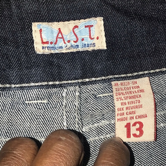 LAST Premium Denim Jeans Dark Blue Jeans w/Silver - Picture 5 of 6